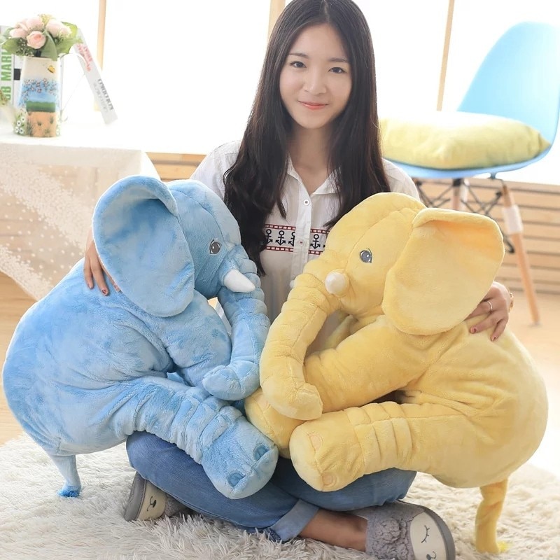40/60CM  Elephant Plush Pillow Infant Soft For Sleeping Stuffed Animals Plush Toys Baby 's Playmate gifts for Children WJ346