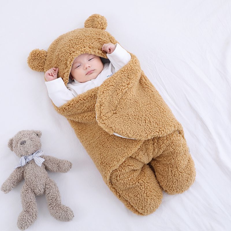 Bebé saco de dormir Ultra-suave y esponjoso de recién nacido manta de bebé niños niñas ropa de dormir infantil de Swaddle
