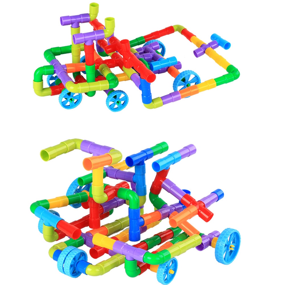 Colorful Educational Pipe Block Construction Kit