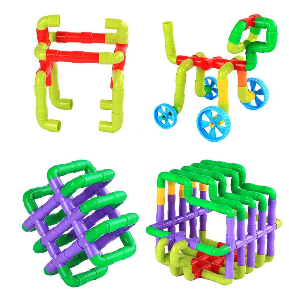 Colorful Educational Pipe Block Construction Kit